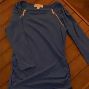Michael Kors bright blue 3/4 sleeve shirt